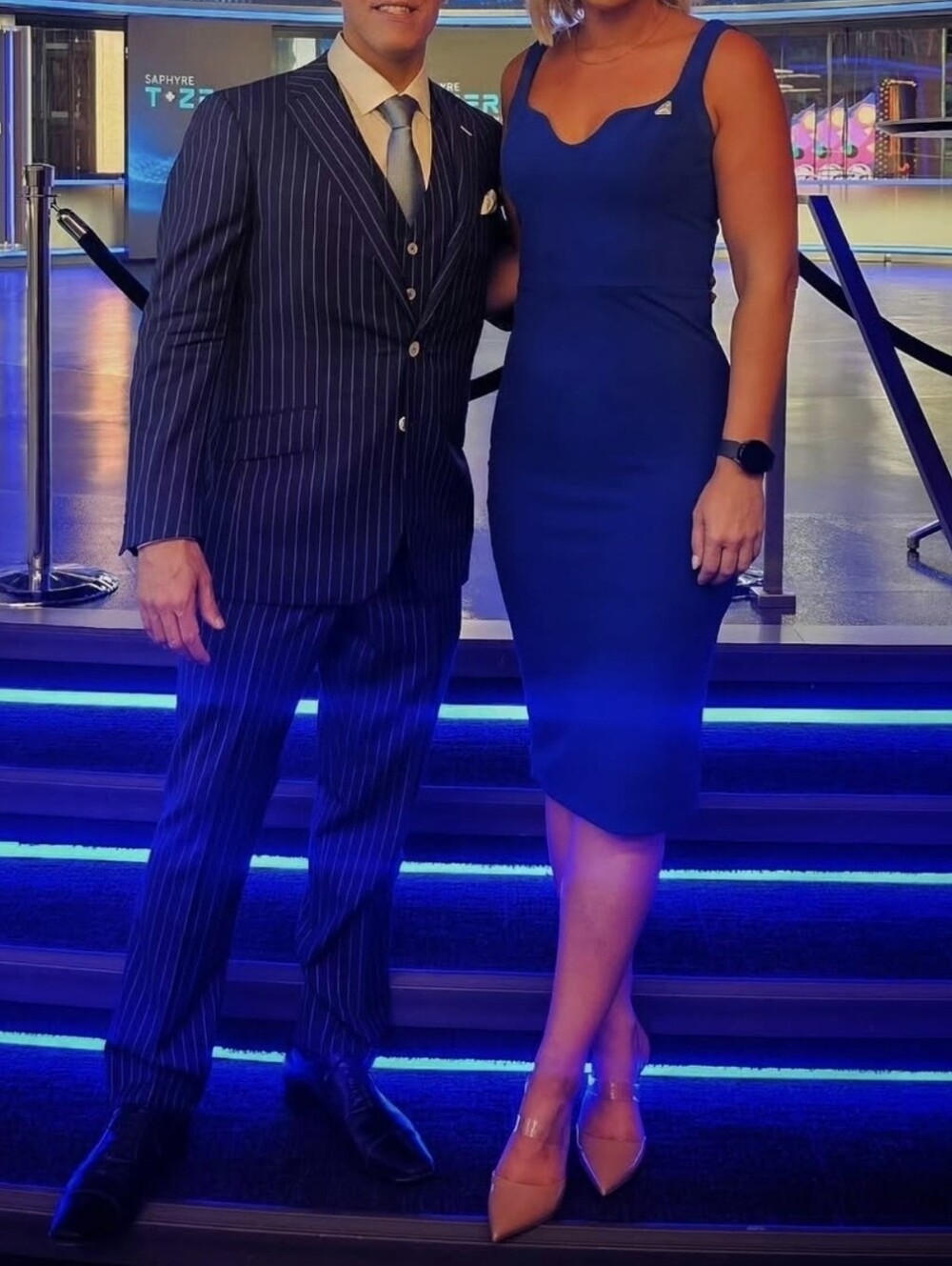 Dress the Population Cobalt Blue Midi Sheath Dress